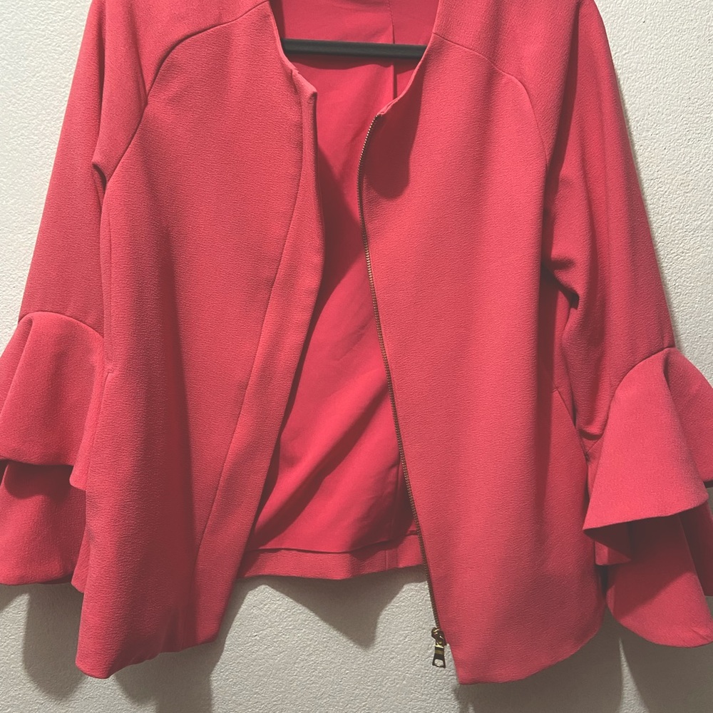 💐 Ruffle sleeves jacket